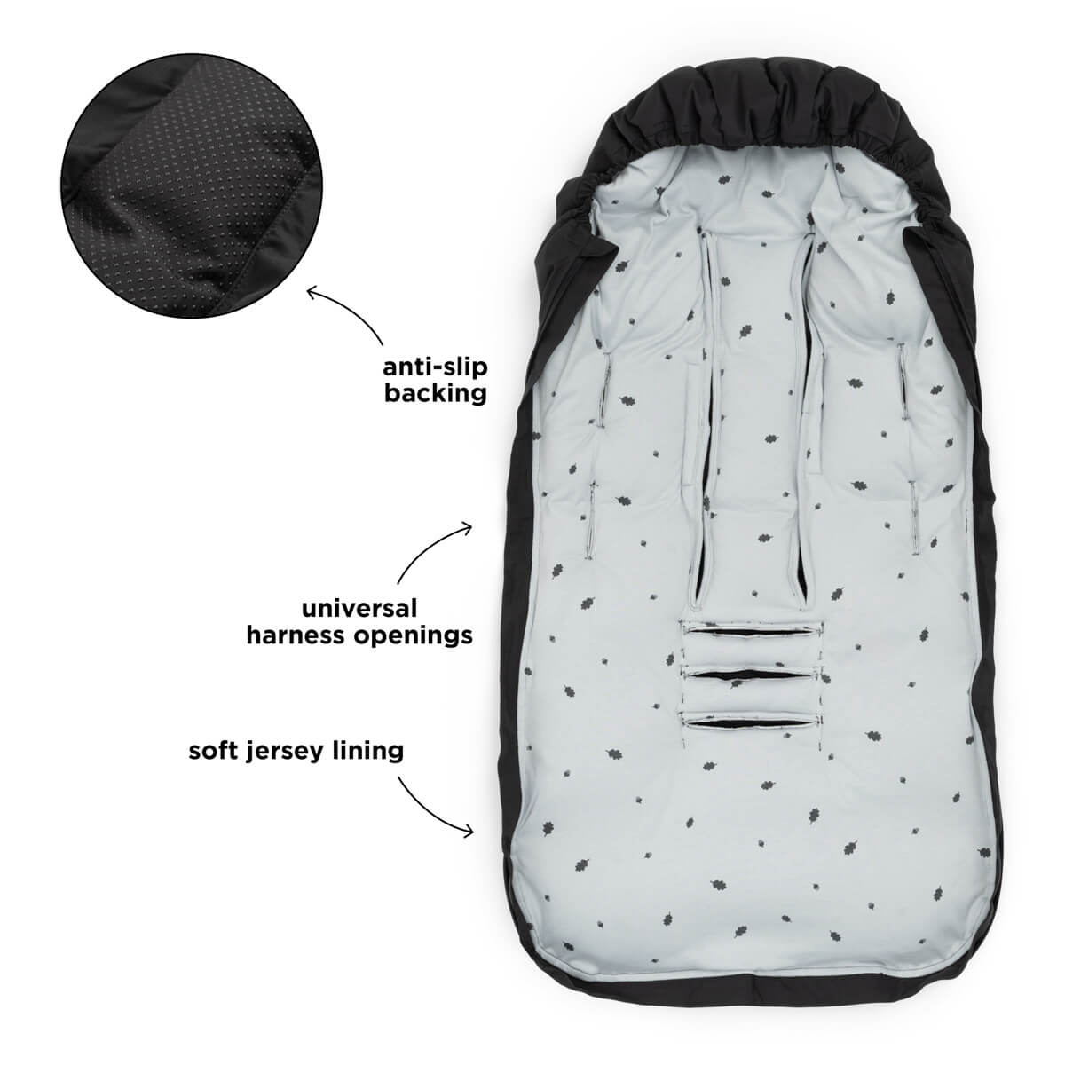 Fußsack für den Winter – Schwarz