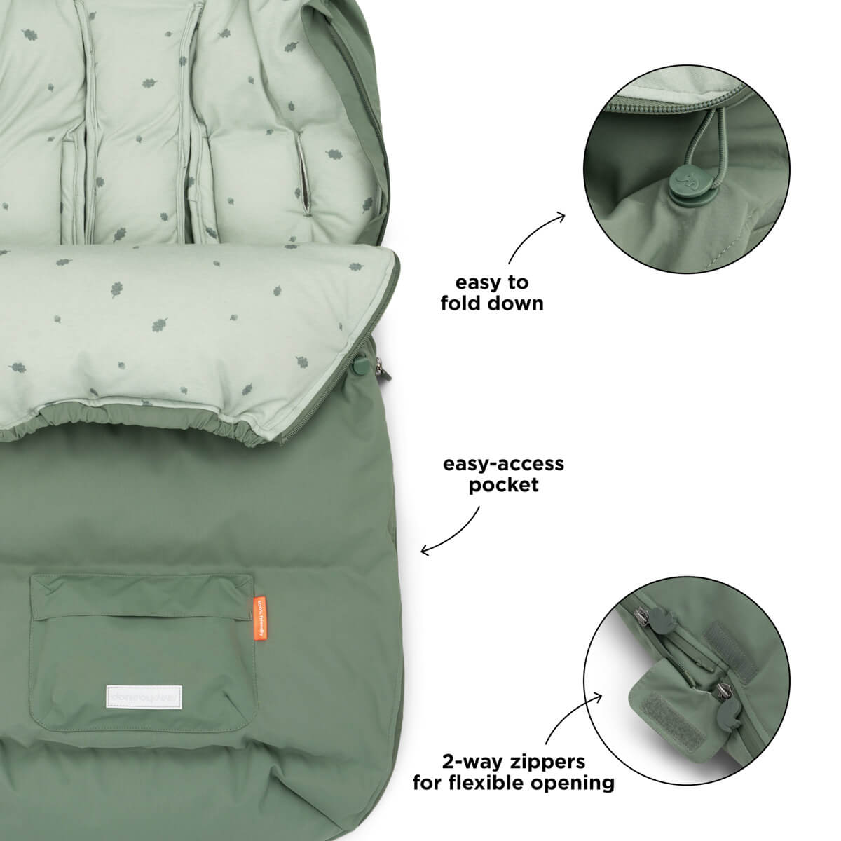 Fußsack für den Winter – Grün