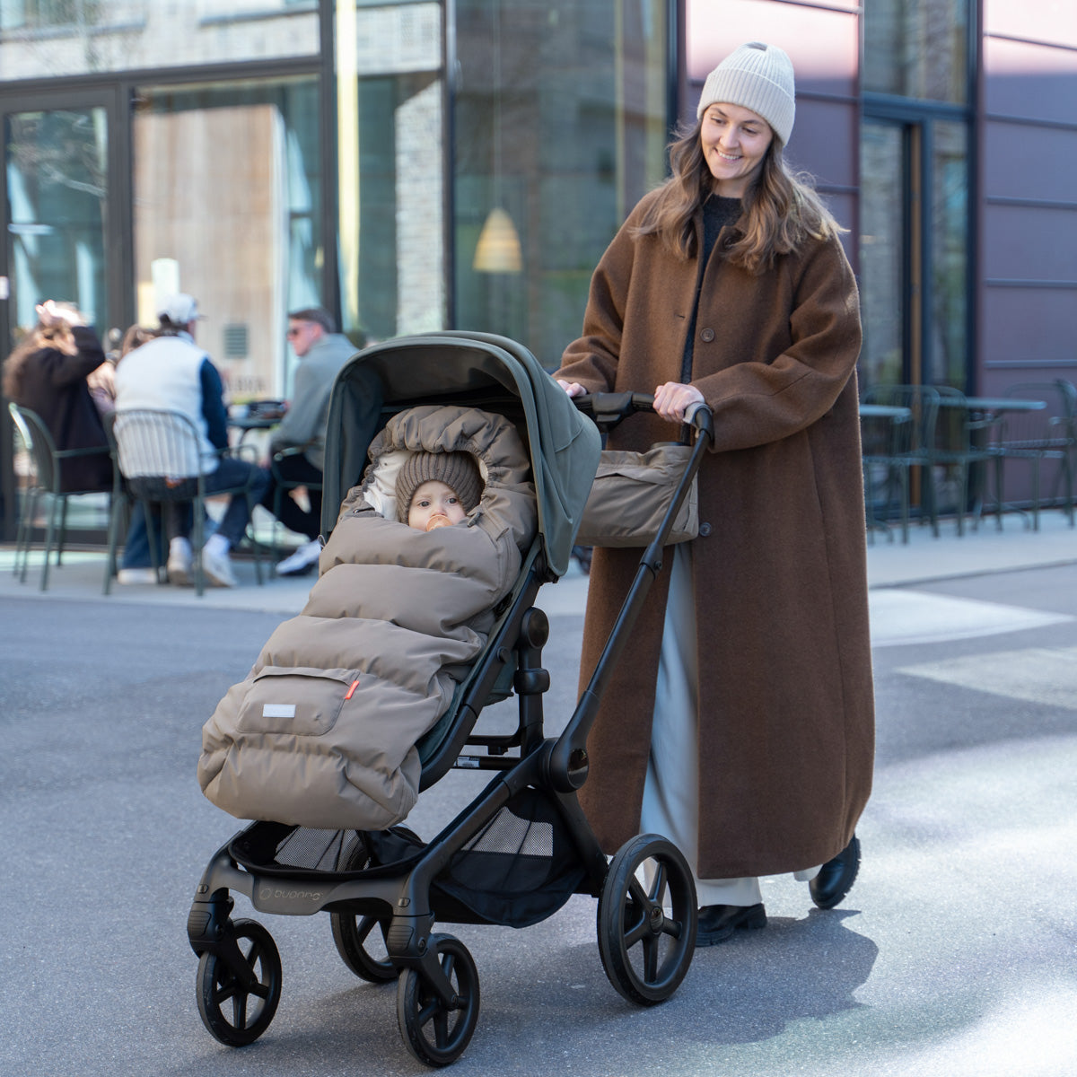 Fußsack für den Winter – Taupe