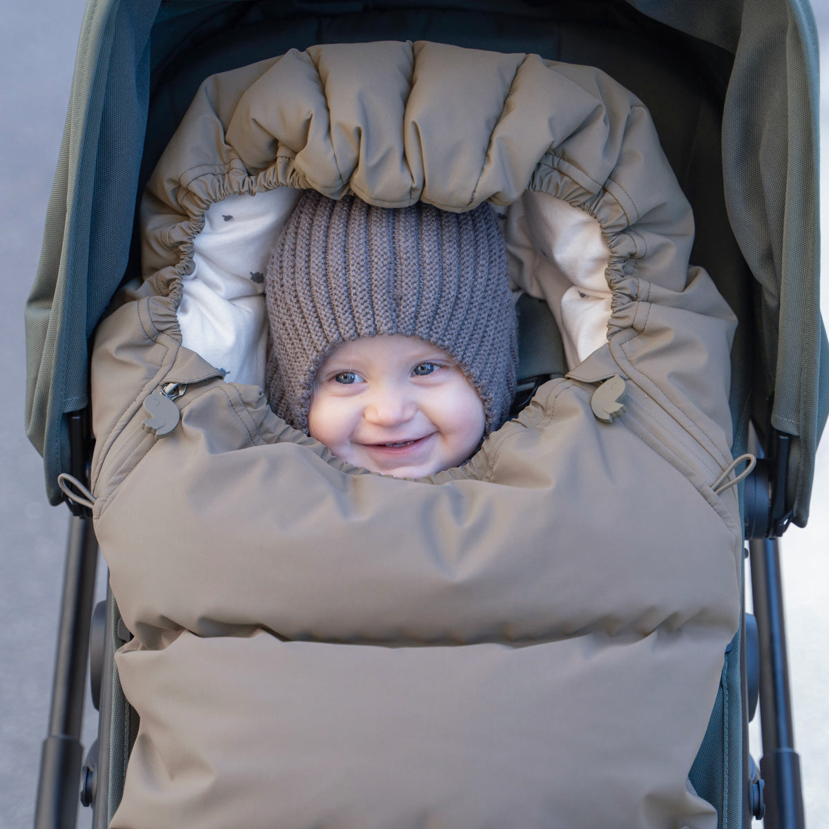 Fußsack für den Winter – Taupe