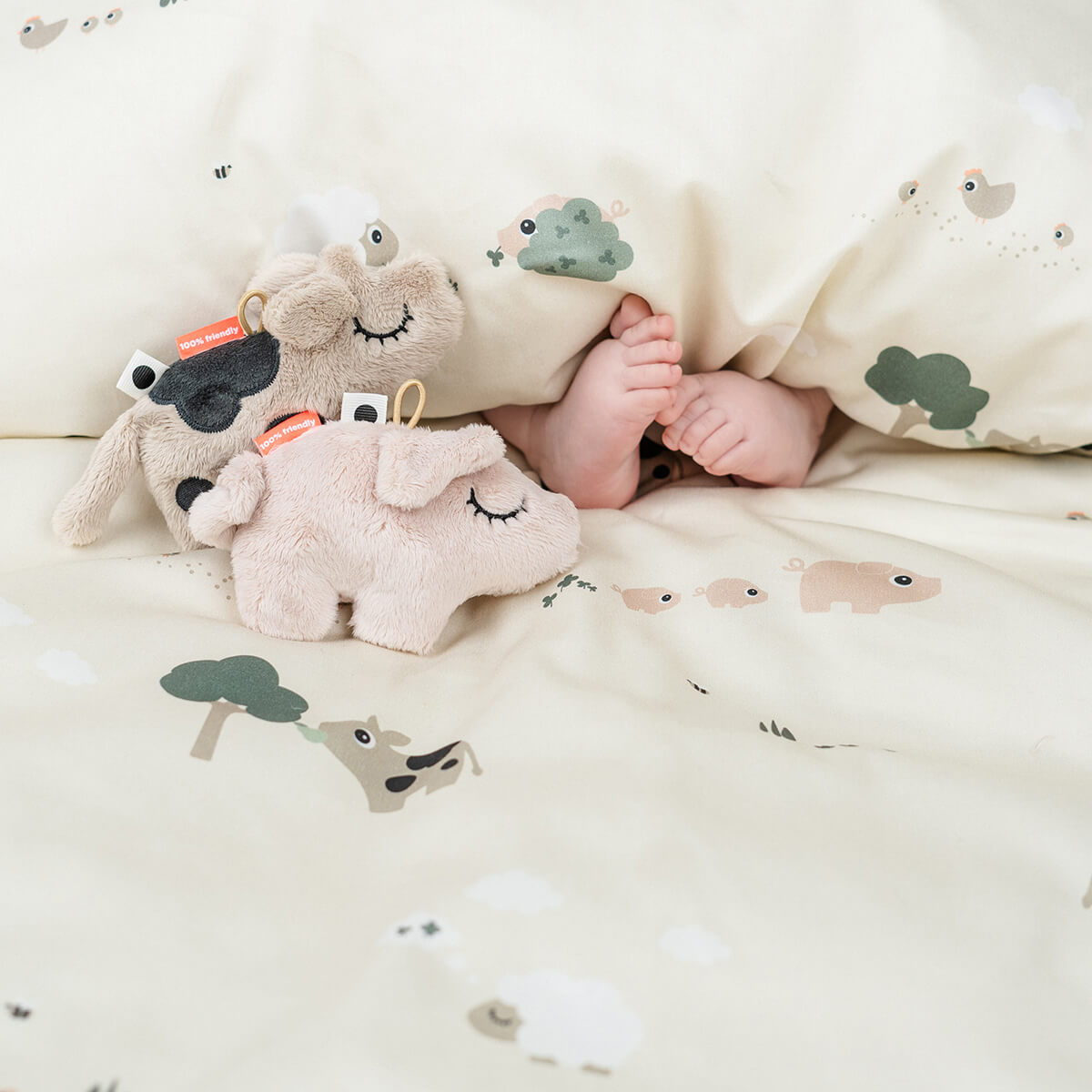 Sengesæt baby INT/DK - Tiny farm - Sand