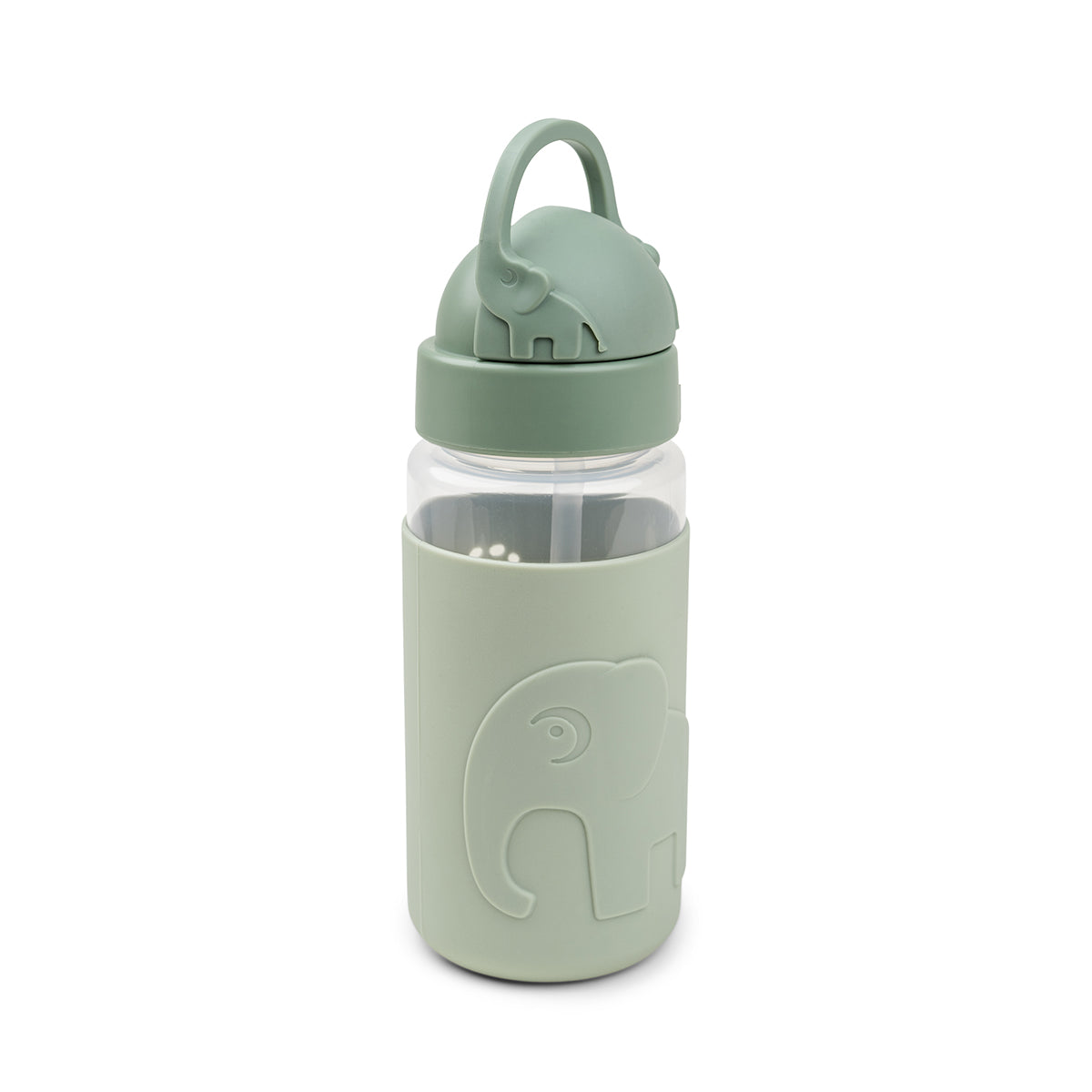 deer friends duo - bottle 350 ml & metal lunchbox - green