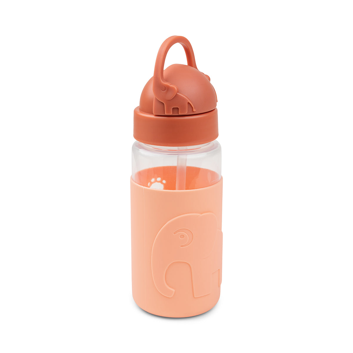 Easy-grip drikkedunk m/ sugerør - Elphee - Papaya - 350 ml