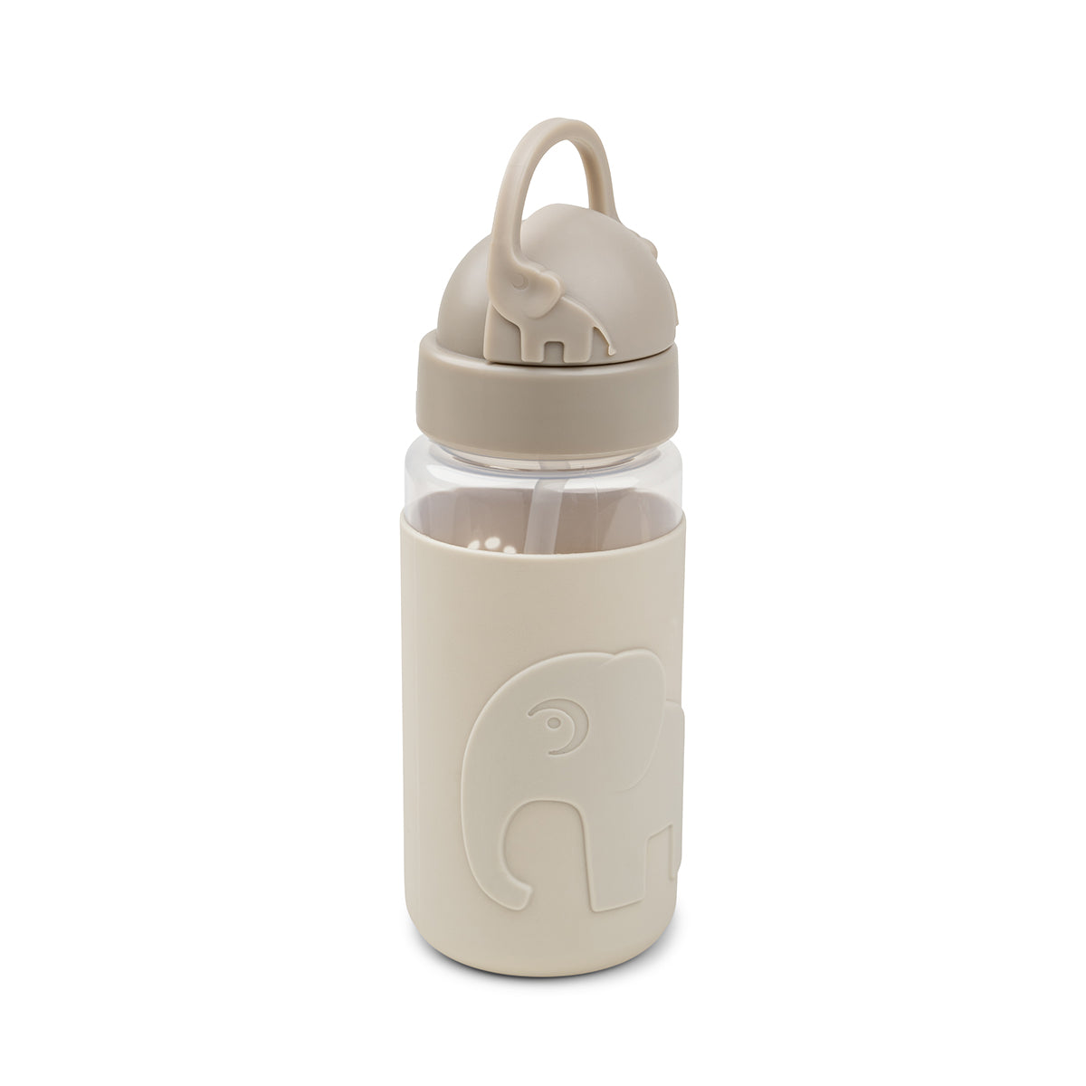 Easy-grip Trinkflasche mit Strohhalm - Elphee - Sand - 350 ml