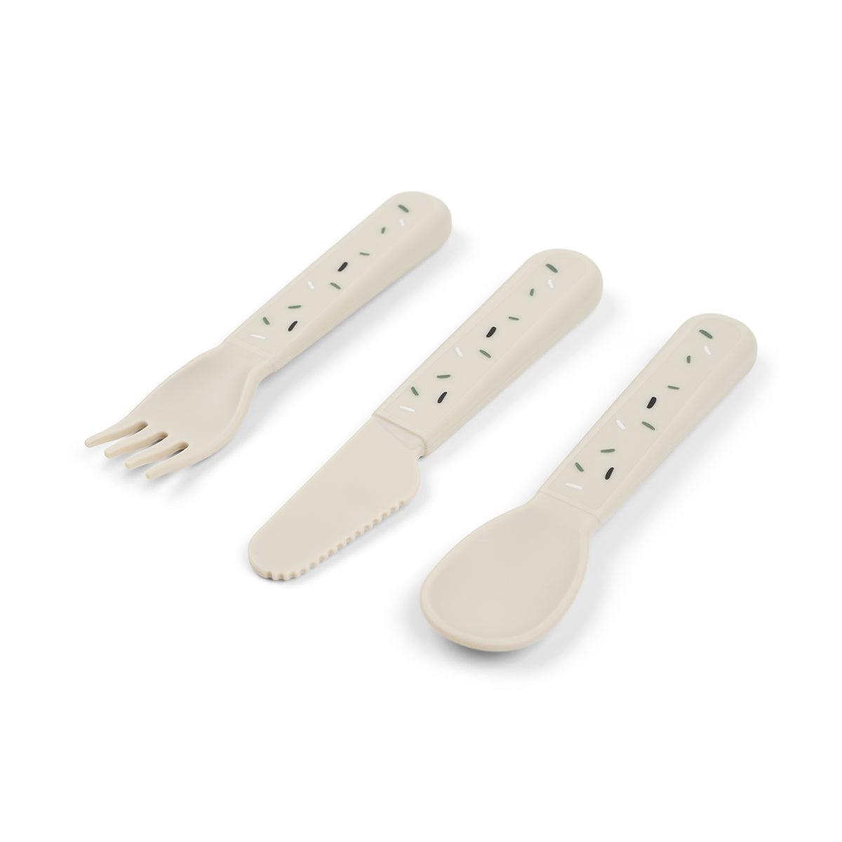 Foodie Kinderbesteck-Set - Confetti - Sand