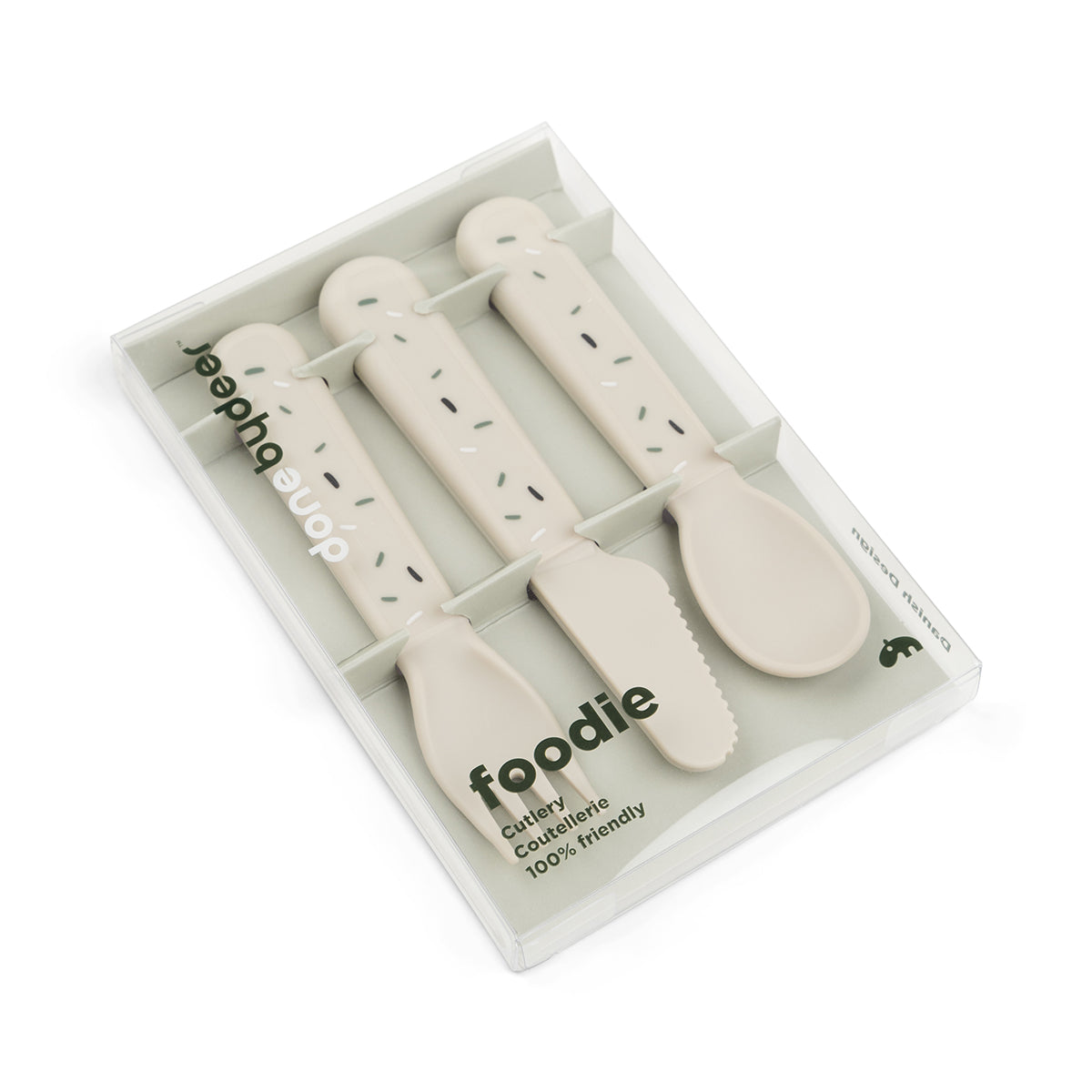 Foodie Kinderbesteck-Set - Confetti - Sand