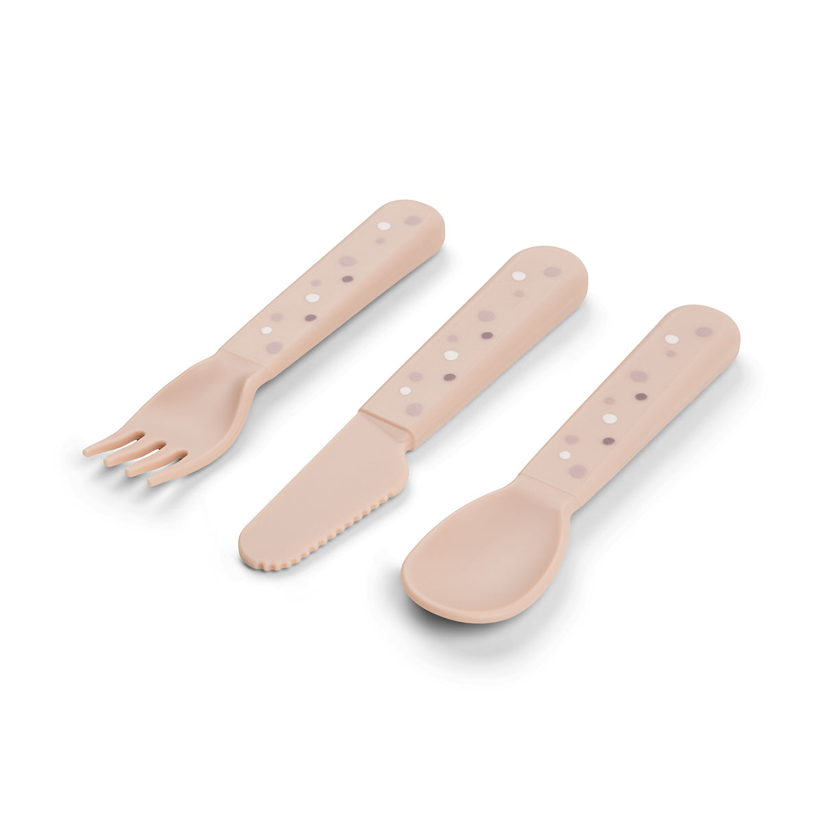 Foodie Kinderbesteck-Set - Happy dots - Rosa