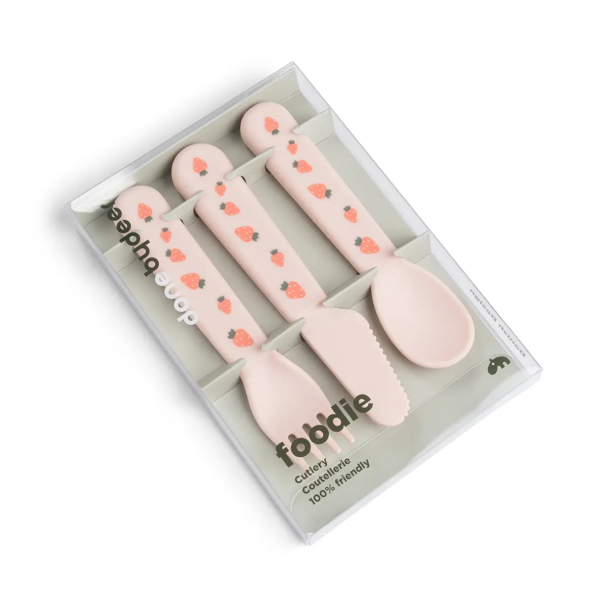 Foodie Kinderbesteck-Set - Tiny farm - Rosa