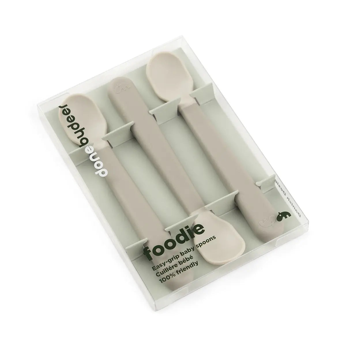 Foodie easy-grip Babylöffel 3-er Pack - Sand