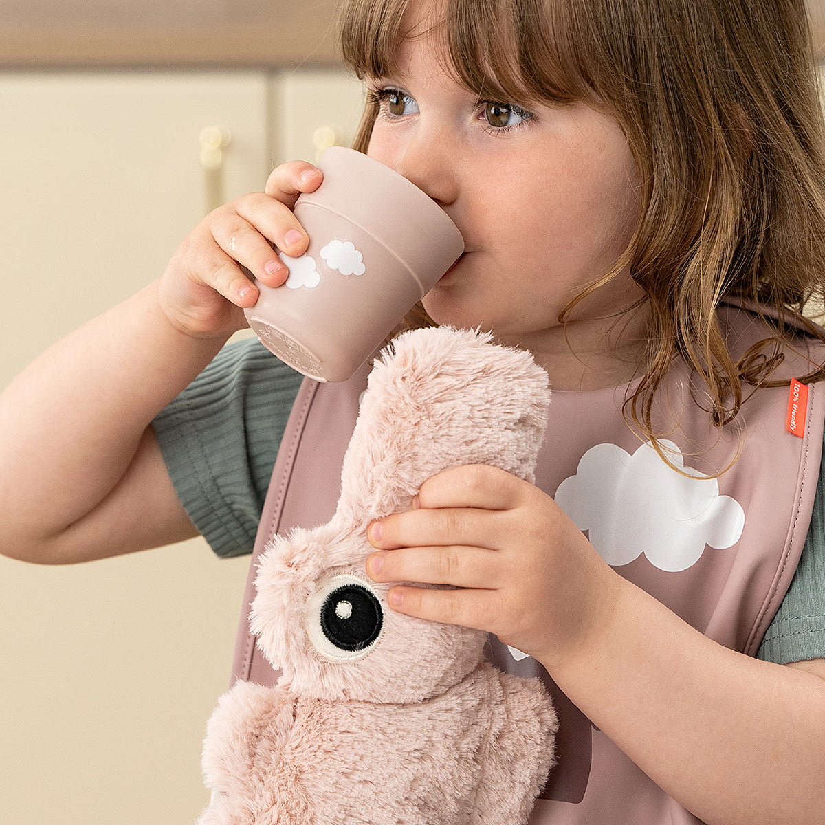 Foodie mini Trinkbecher - Happy clouds - Rosa