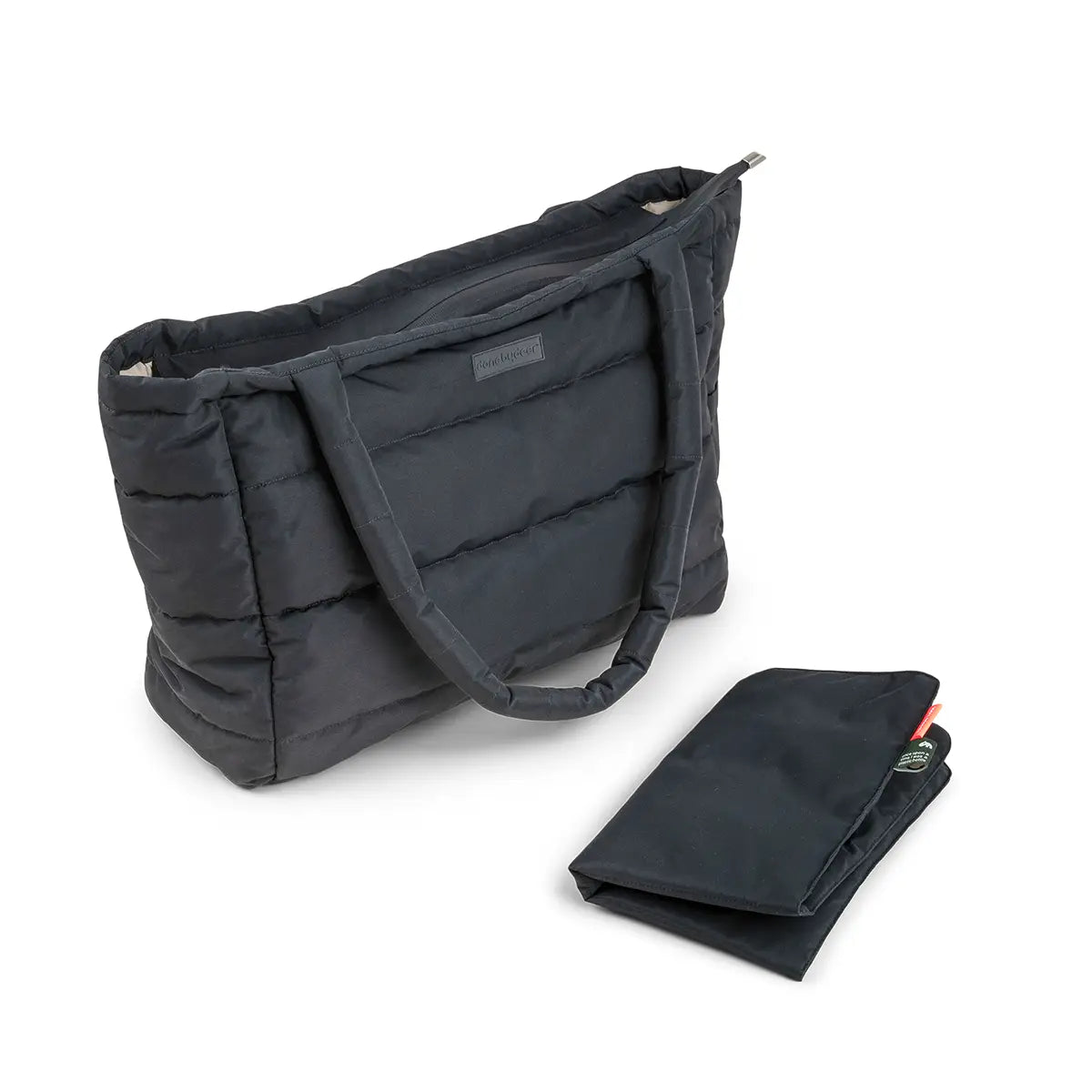 Gesteppte Wickeltasche Tote Bag - Schwarz