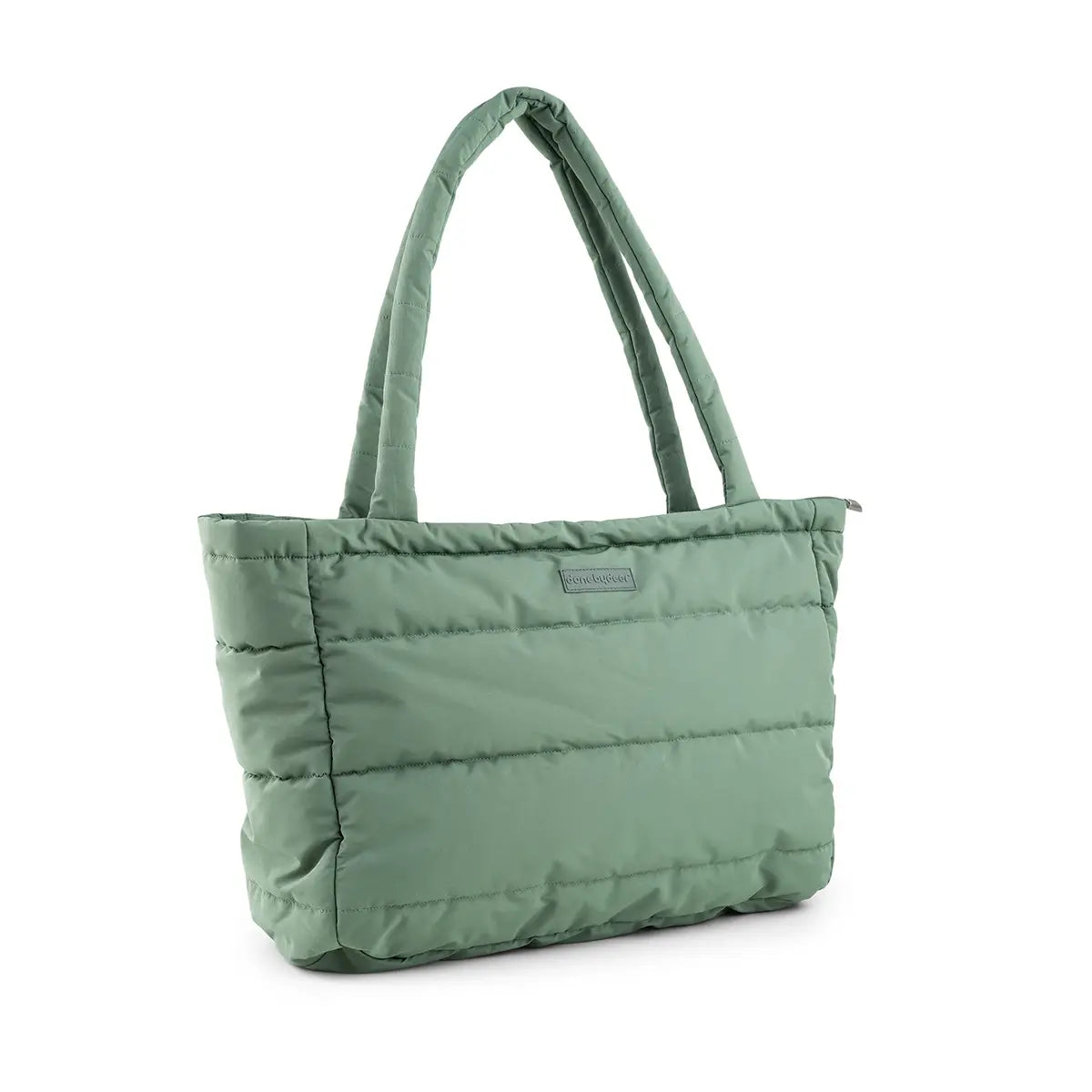 Quiltet pusle tote bag - Grøn