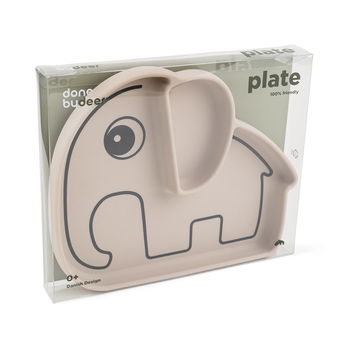 Silicone Stick&Stay tallerken - Elphee - Sand