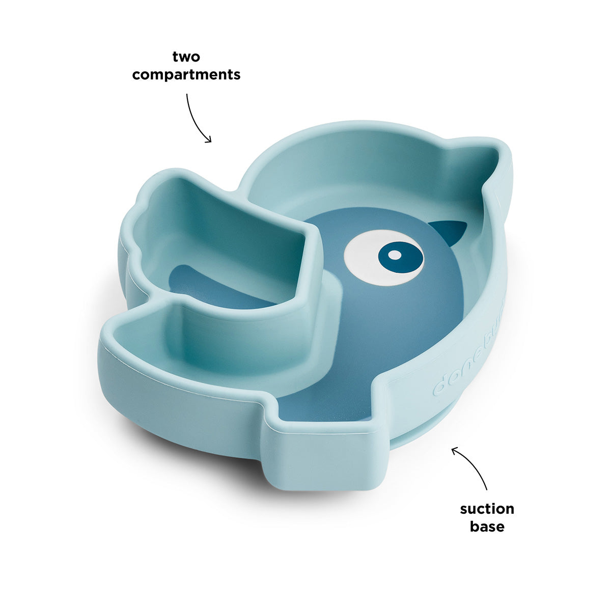 Plato Silicona Stick&Stay - Birdee - Azul