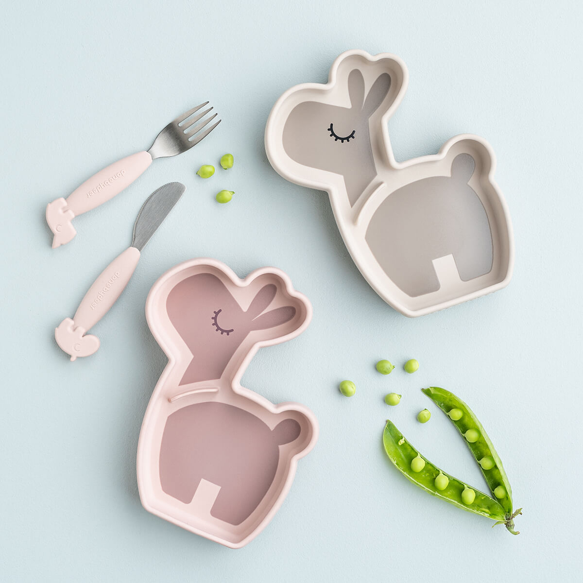 Silikone Stick&Stay snacktallerken - Lalee - Sand