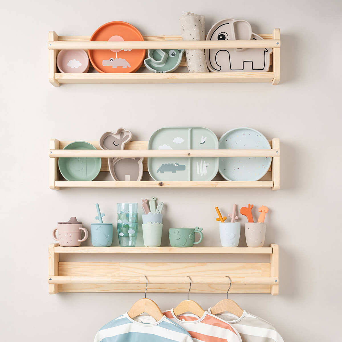 Silikone Stick&Stay snacktallerken - Lalee - Sand