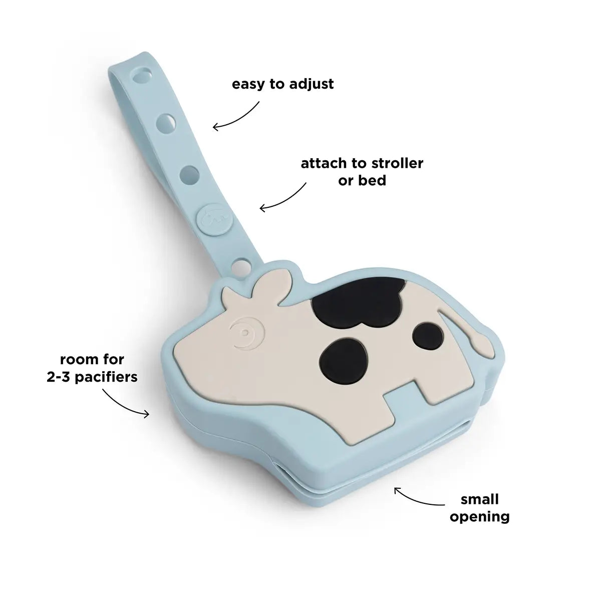 Boîte à sucette en silicone - Dotti - Bleu