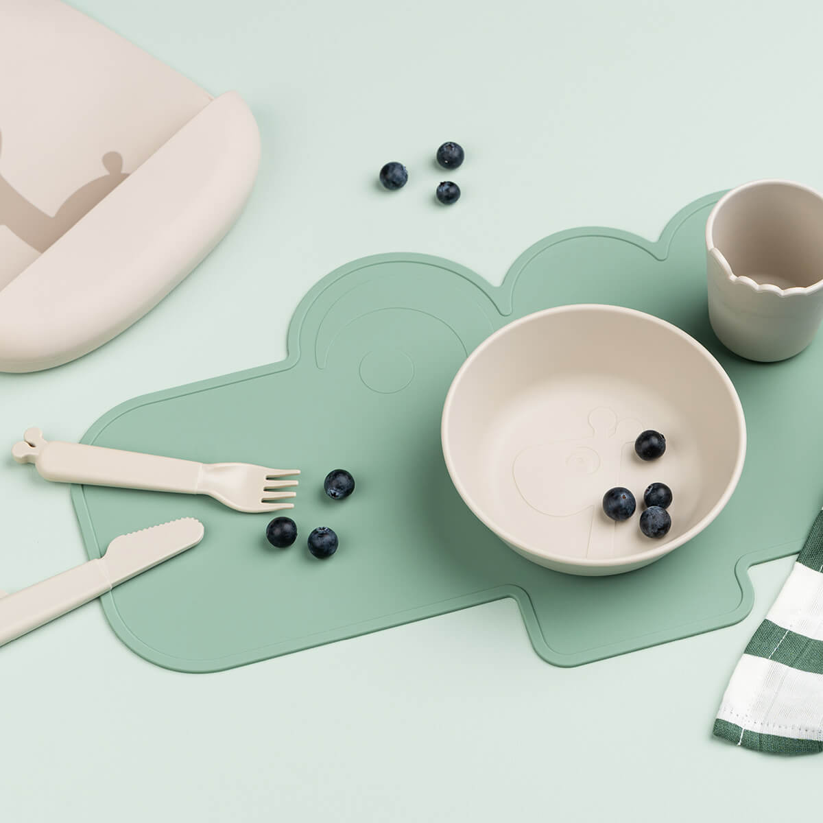 Silicone placemat - Croco - Green