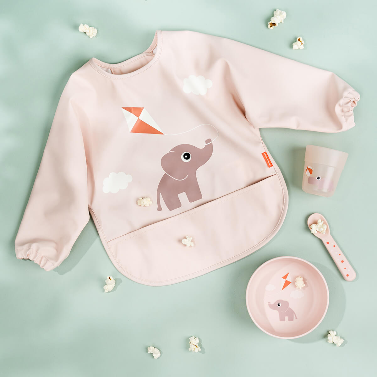 Ärmeltaschen-Lätzchen - Playground - Rosa