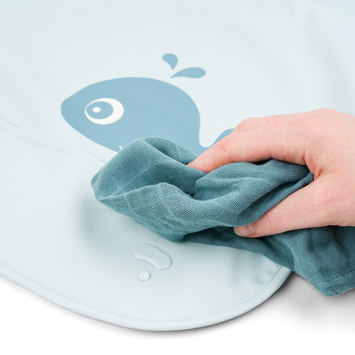 Ärmeltaschen-Lätzchen - Wally - Blau