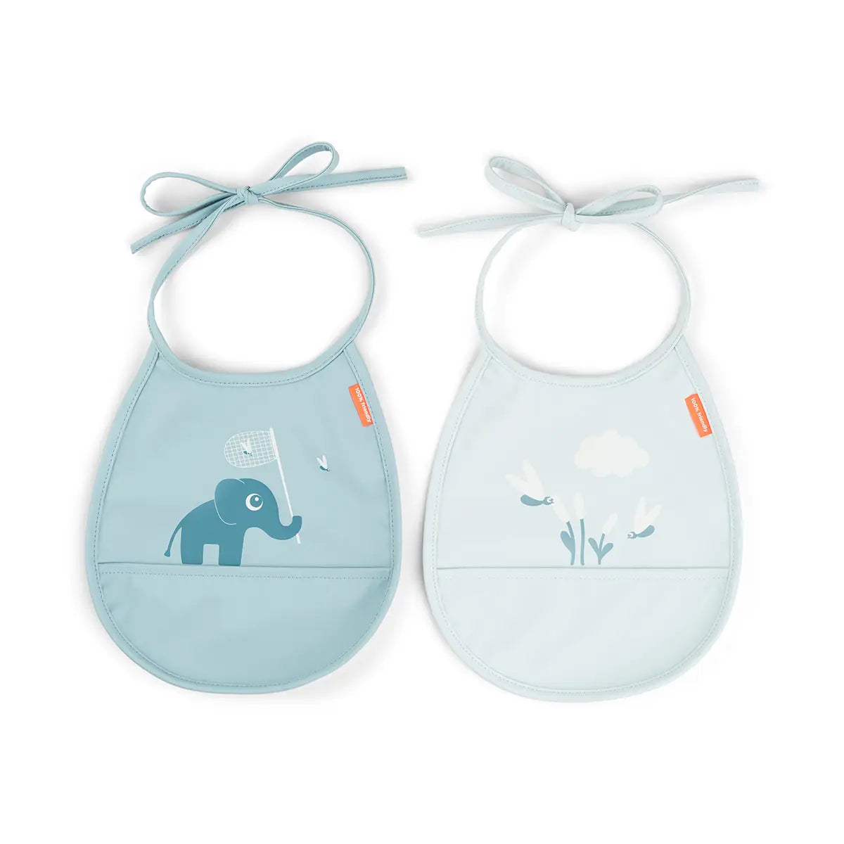 Tiny pocket bib 2-pack - Elphee - Blue