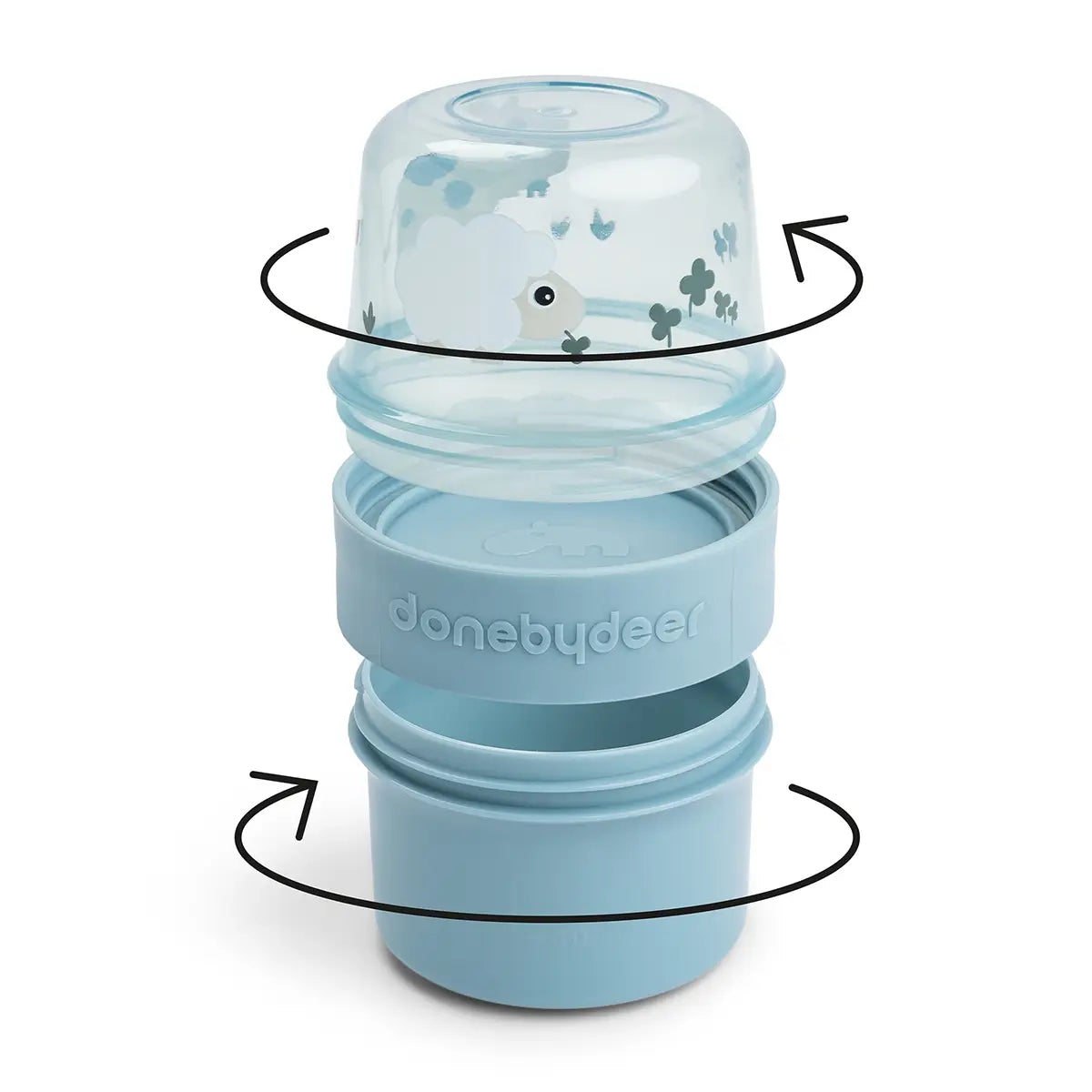 To go 2-way Snack-Behälter S - Tiny farm - Blau