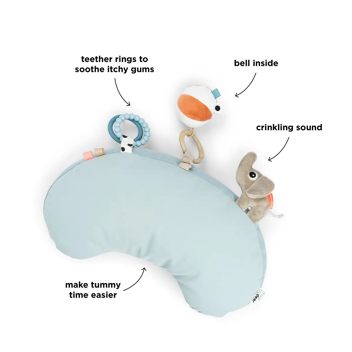 Coussin d'éveil Tummy time - Playground - Bleu