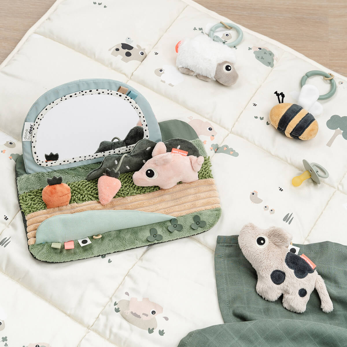 Miroir d'éveil Tummy time - Tiny farm - Multicolore