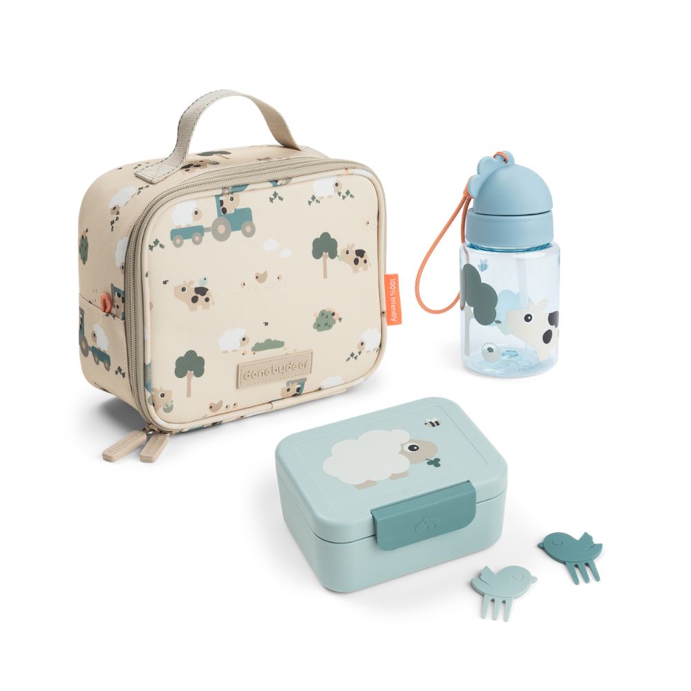 tiny farm termo madpakke-sæt - 2,8 L - sand/blå