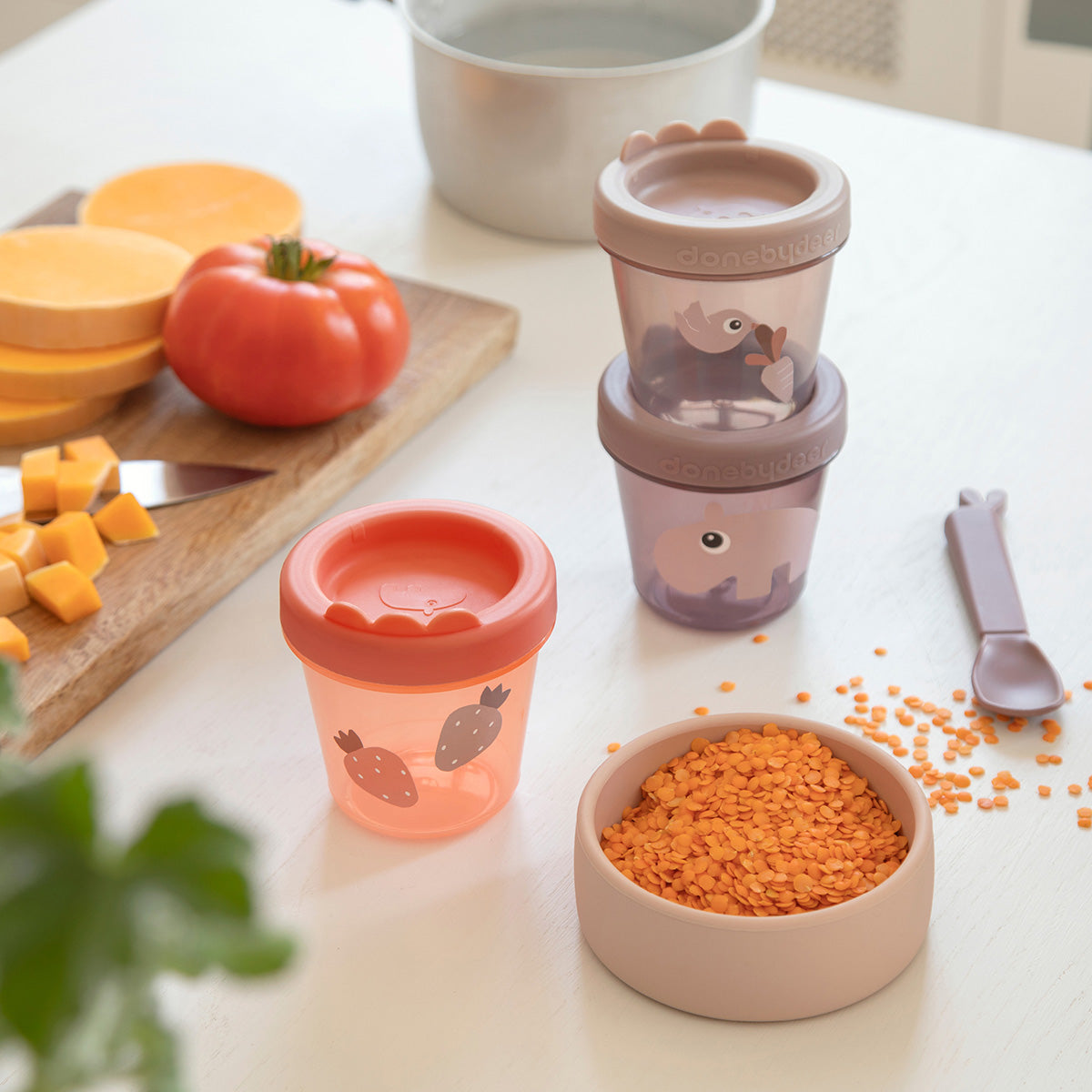 Baby-Snackbox 3-er Set - Ozzo - Rosa