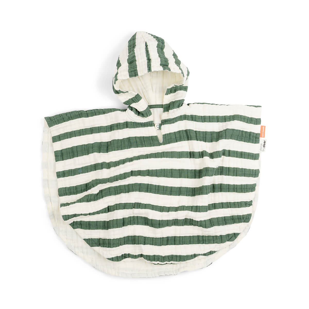 Bade poncho - Stripes - Grøn