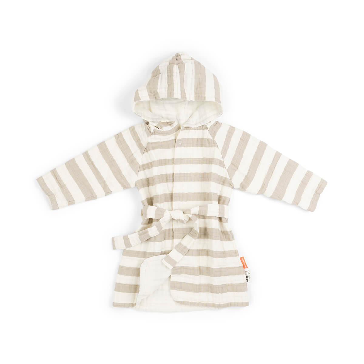Bathrobe 3-4 years - Stripes - Sand
