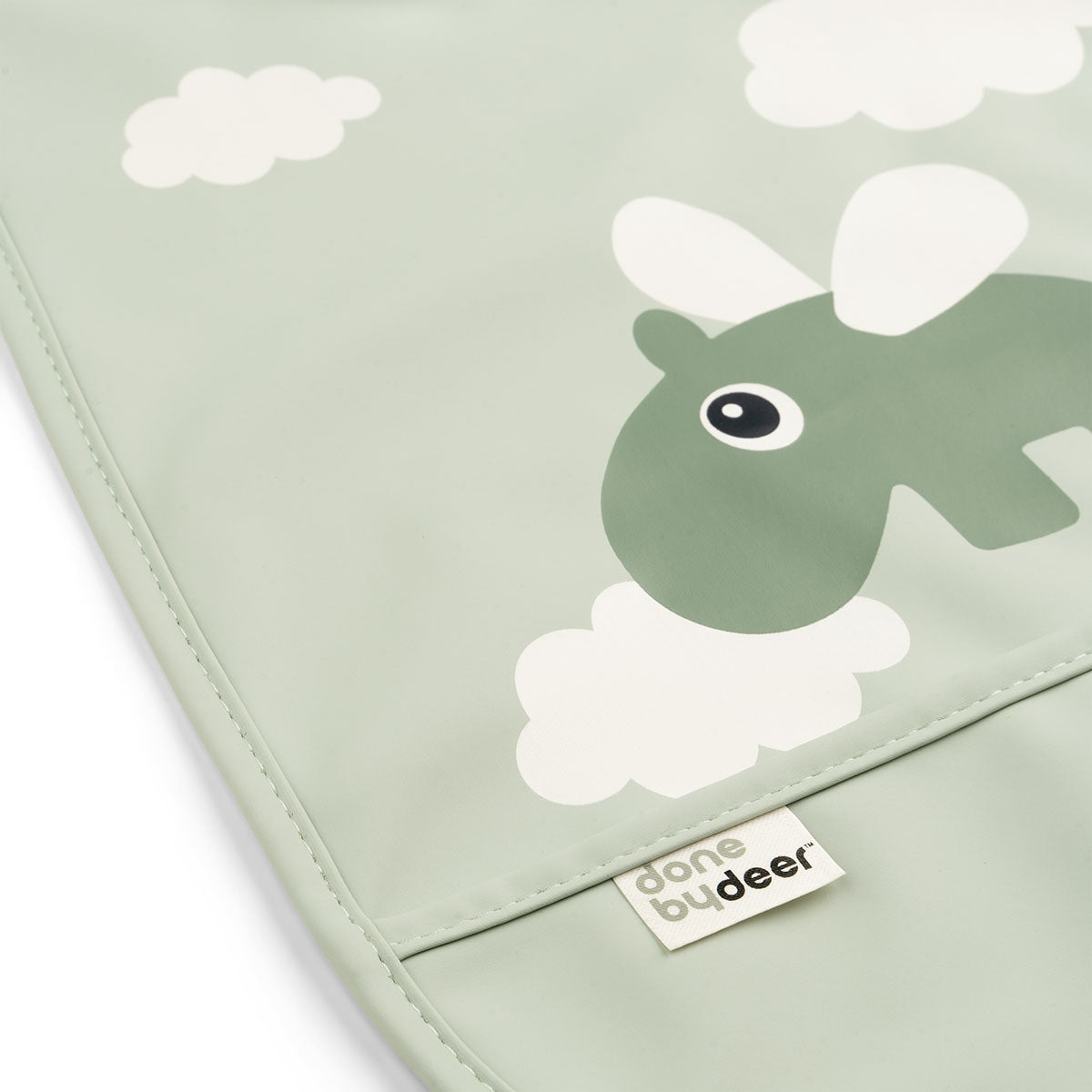 Lätzchen mit Klettverschluss - Happy clouds - Grün