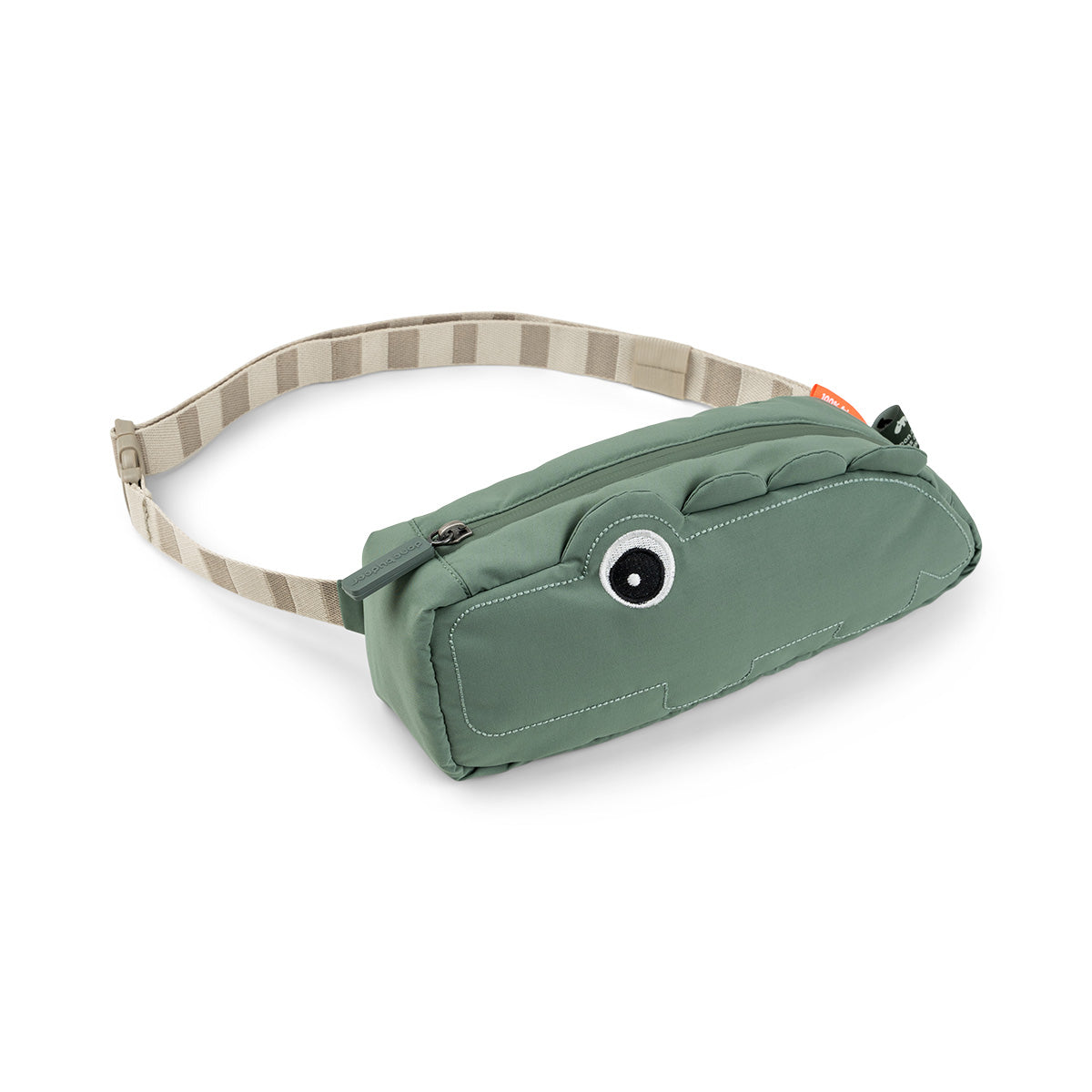 Quilted cross-over kids bag - Croco - Green