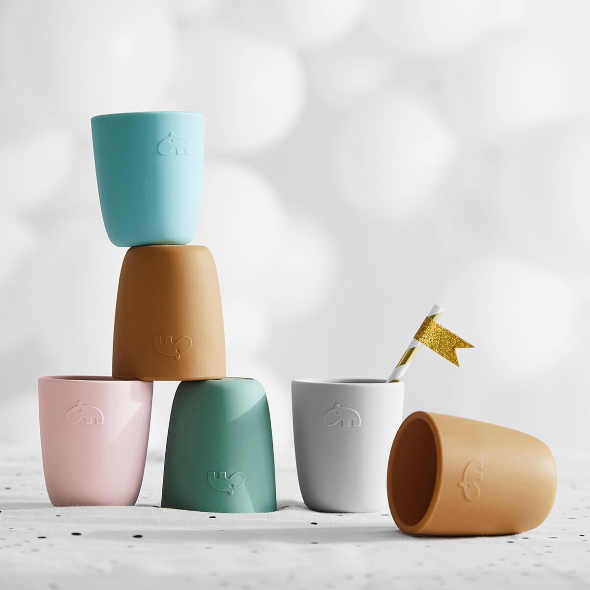 Silikon mini Trinkbecher - Grau