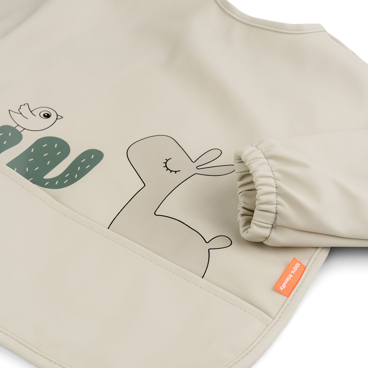 Sleeved pocket bib - Lalee - Sand - Detail